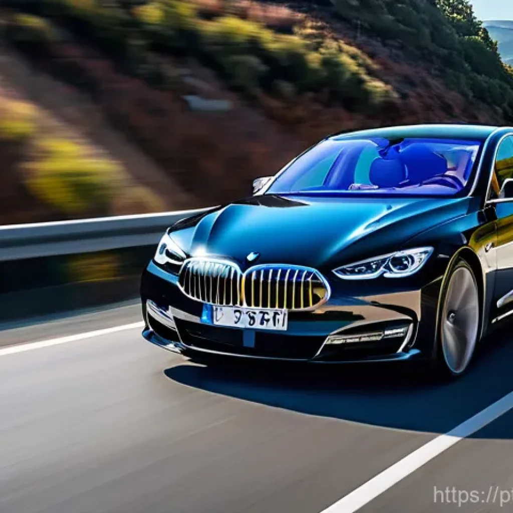 테슬라 모델 S와 BMW 7시리즈 비교 - **Prompt:** A dynamic, split image illustrating the contrasting driving sensations of two luxury sed...