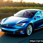 Home 21 테슬라 오토파일럿과 풀 셀프 드라이빙 차이 - A sleek Tesla Model S driving on a modern highway during golden hour, showcasing the Autopilot syste...